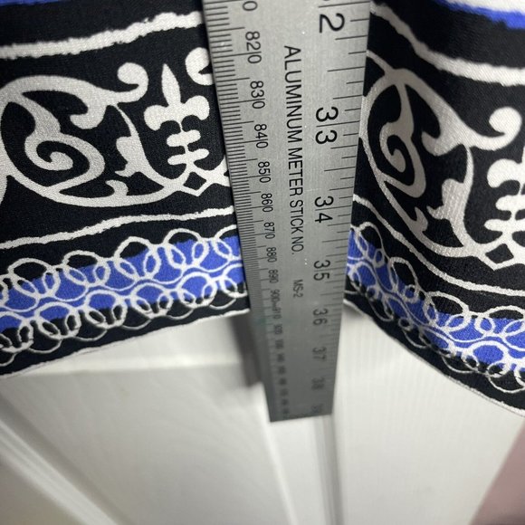 Joseph Ribkoff Shift Dress Women’s 10 Black Blue Circle Print Long Sleeve - Picture 6 of 6